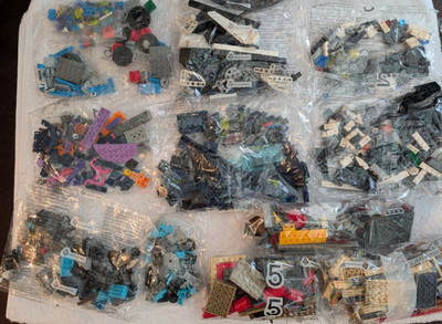 Lego Lot Of 10  Bags Of Lego Bricks, Plates, Tiles, Etc. SEE DETAILS AND PICS!