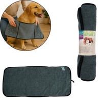 Haustier Handtuch Hundetuch Grau Hundehandtuch Mikrofaser Handeingriffe (000)