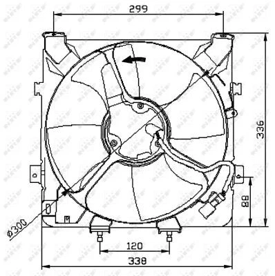 FAN ENGINE COOLING 47041 FOR D14A5/D14A2/D14A3/D14A4/D14A7/D14A8/D14Z3 1.4L 4cyl - Image 2 of 4
