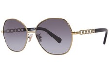 Coach L1130 HC7112 9005/8G Sunglasses Women's Light Gold/Blue Gradient 56mm