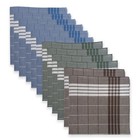 12x Herren Taschentücher Stoff 100% Baumwolle Blau Grün Braun gemischt