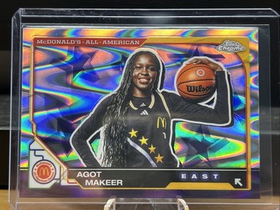 2025 Topps Chrome McDonald's All American RayWave Refractor #55 Agot Makeer
