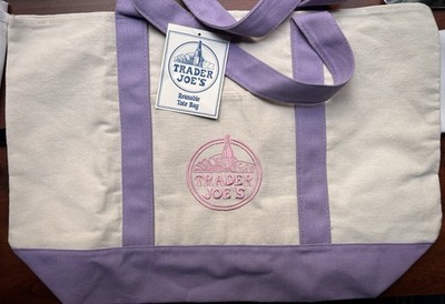Trader Joe s Lavender Tote Spring 2020 Free Shipping Brand New