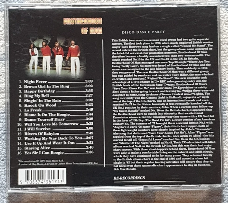 Brotherhood Of Man  Disco Dance Party  CD - Bild 2 von 2