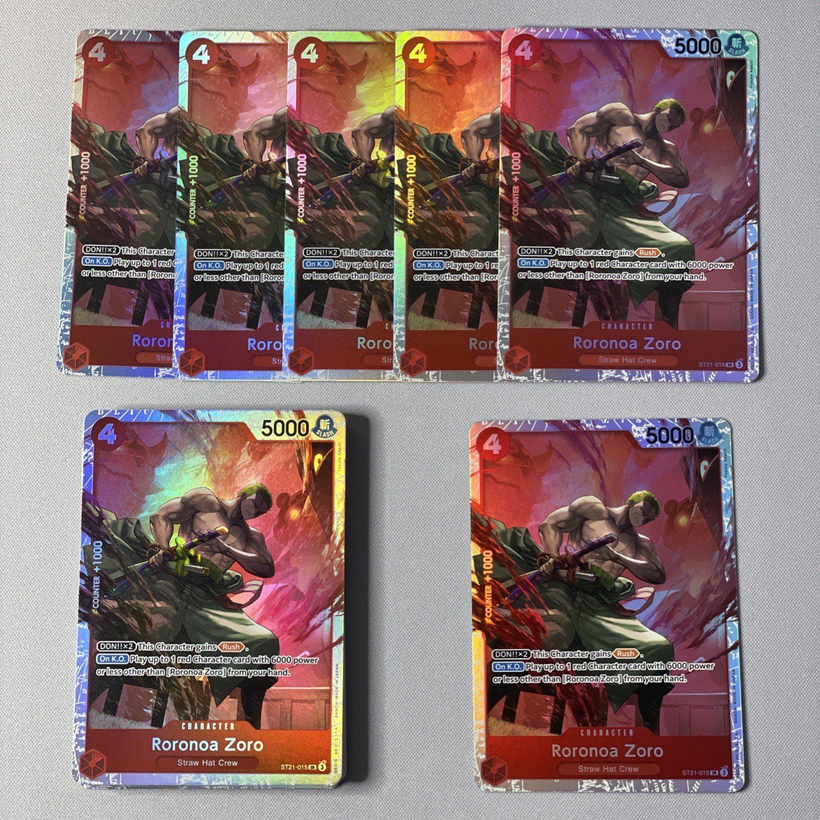 One Piece - Roronoa Zoro ST21-015 - Starter Deck EX: Gear 5 SR Foil NM (1 Card)