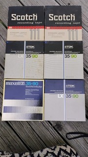 6 Reel to Reel Tapes Scotch TDK Maxell Used