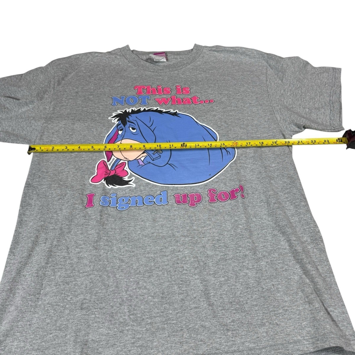 Disney Eeyore This Is NOT What I Signed Up For T Shirt Mens Large Gray Graphic T View 6