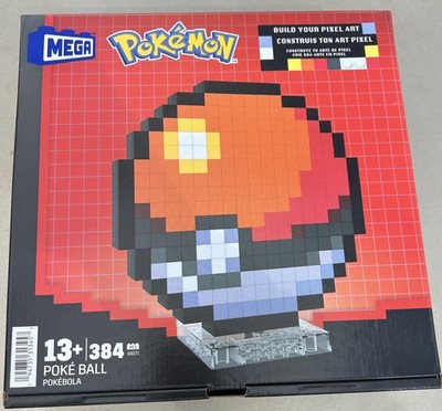 Mega Bloks Pokemon Classic Poke Ball, Pixel Art, 342 Piece Building Set NEW
