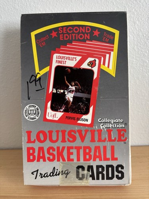 #ad 1989 LOUISVILLE BASKETBALL CARDS 2nd Edition Box of Sealed 36 PACKS 360 CARDS $36.00