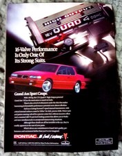 1991 Pontiac Grand Am Sport Coupe Print Ad 1991 Pontiac Grand Am Sport Coupe Print Ad