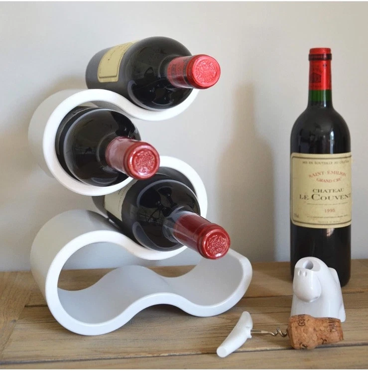Koziol Wine Bottle Rack Koziol Thermoplastic Boa Bottle Rack White - Image 3 of 4