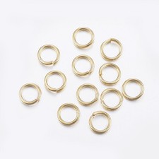 500pcs Stainless Steel Open Jump Rings Link Gold for Necklace Keychain Pendant