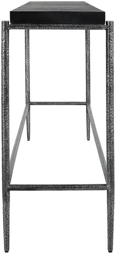 Uttermost 22969 Crescendo 60"W Concrete and Metal Table - Dark Silver / Black - Picture 2 of 5