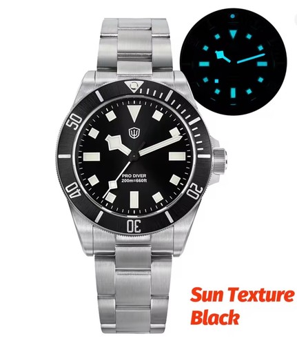 Watchdives WD1969 PRO 38mm VH31 Dive Watch Black