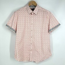 Robert Graham Mens XL Classic Fit Short Sleeve Button Down Shirt Abstract Print