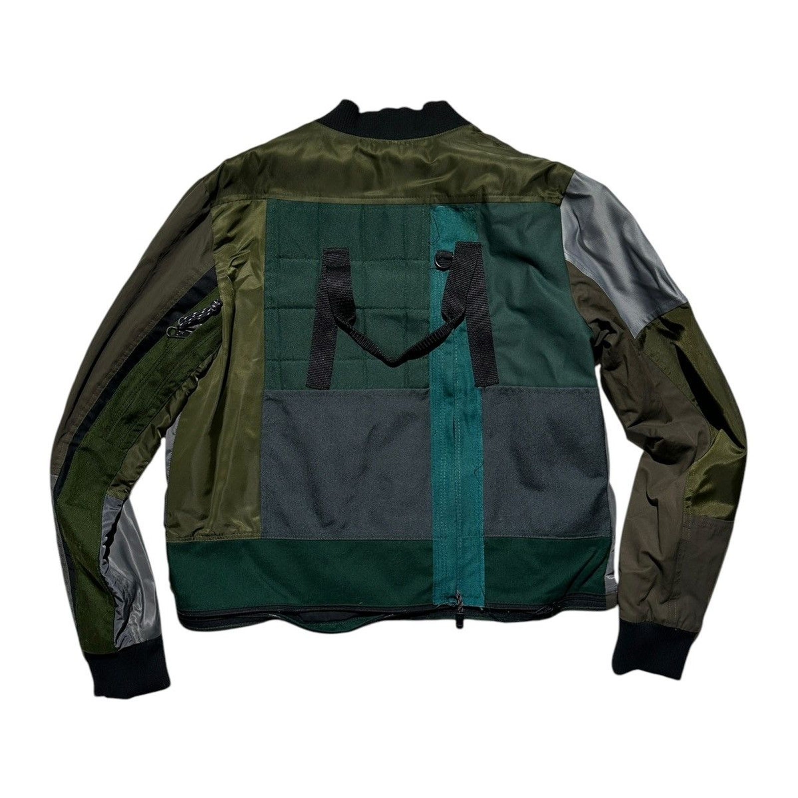 Reconstructed patchwork backpack bomber - image 2