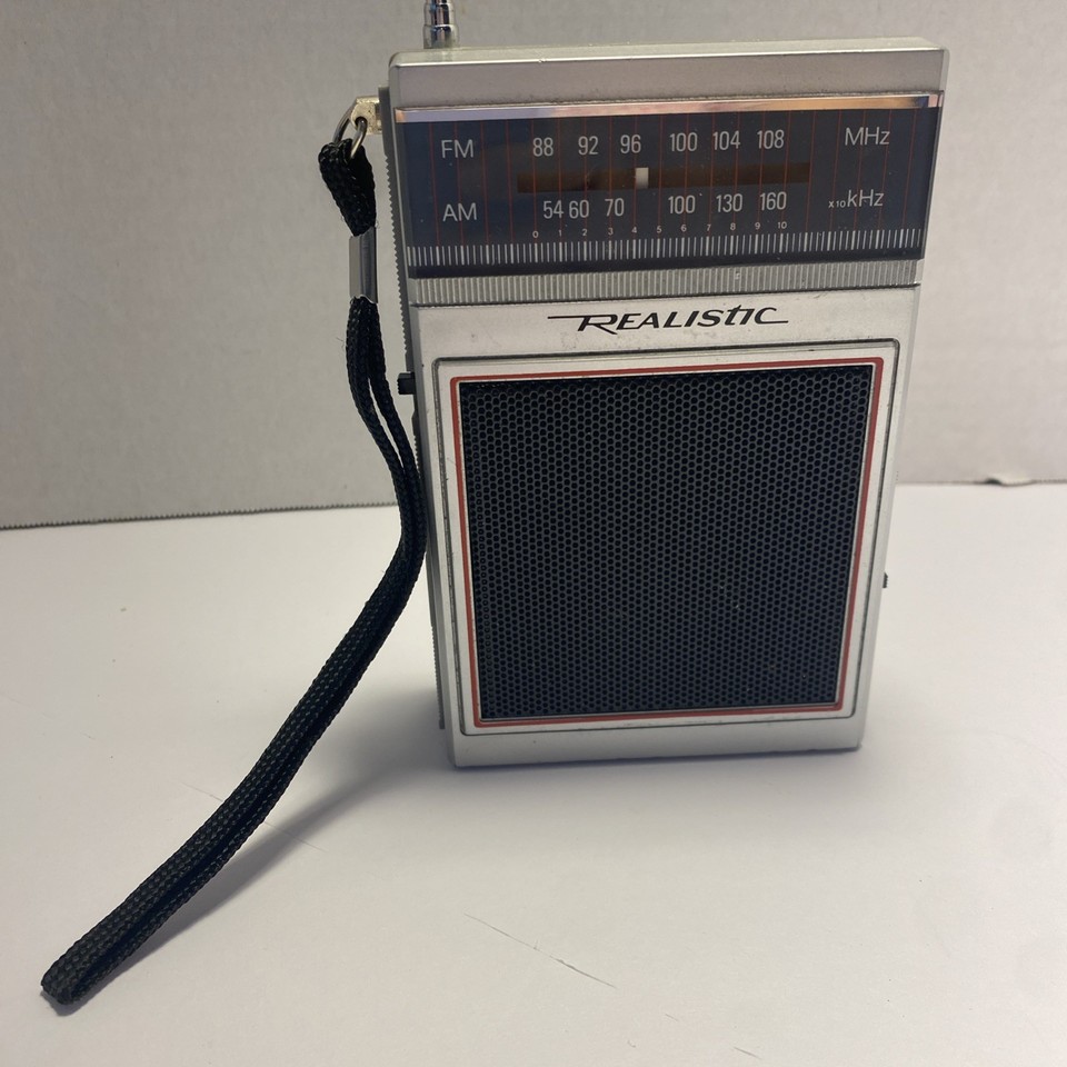 Radio Shack Realistic AM/FM Pocket Radio with Wrist Strap Works | eBay