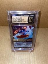 Disney Lorcana GRADED Stitch Carefree Surfer 206/204 ENCHANTED Foil PRISTINE 10