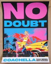 No Doubt Coachella Poster Gwen Stefani Signed AE by Matt Taylor Screen Print