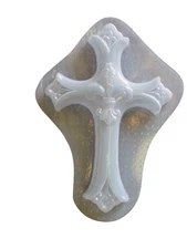 Fleur De Lis Cross Plaster or Concrete Mold 7212 Moldcreations