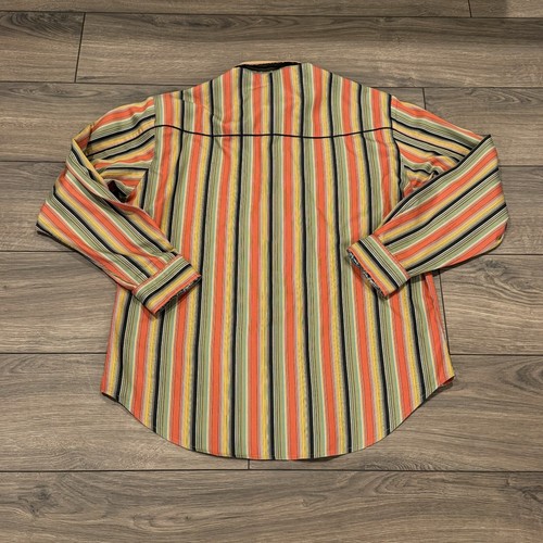 Robert Graham Men's Dress Shirt Striped Cuff Floral Button-Up Multicolor Sz XL - Bild 9 von 9
