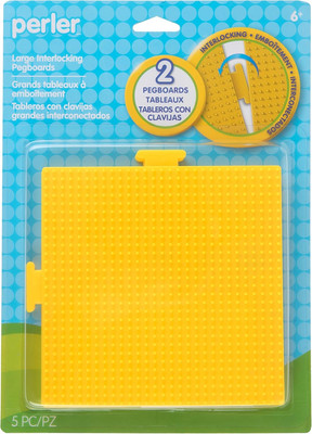 Beads Yellow Square Pegboards, 2Pc, 5.7'' L X 5.7'' H
