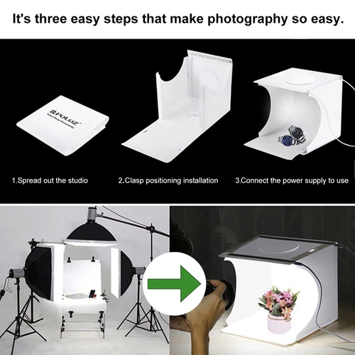 24" LED Photo Studio Light Box Portable Folding Photography Shooting Tent Kit - Bild 76 von 84