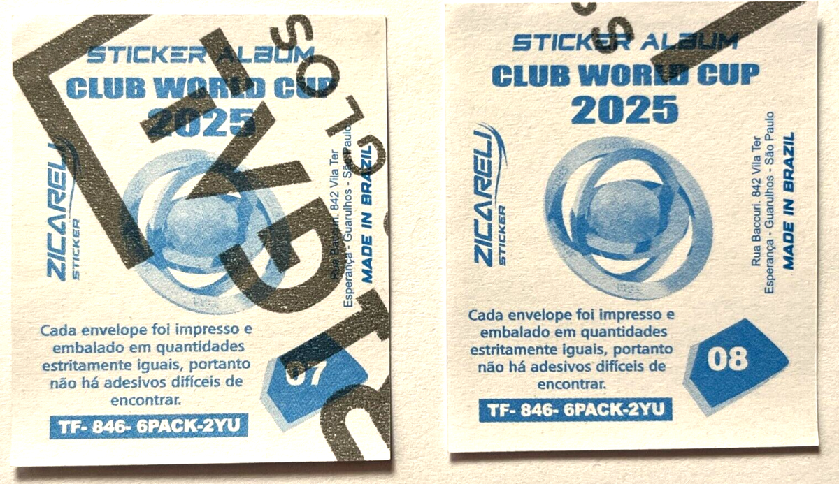 2025 FIFA CLUB WORLD CUP Zicareli Sticker #007-008 ROSE BOWL