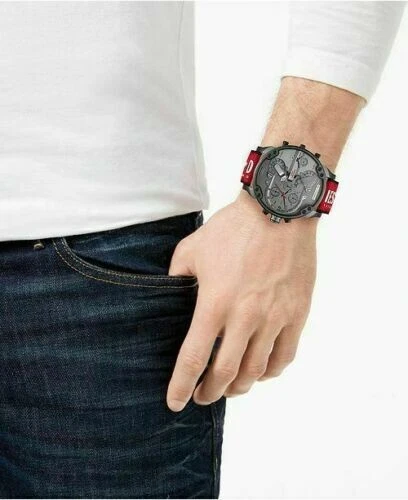 Diesel Mr Daddy 2.0 Gunmetal Grey Dial Red Nylon Chronograph Mens Watch DZ7423 - image 4 of 4