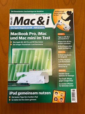Mac&i Heft 6 2024 Macbook Pro iMac Mac mini im Test Apple M4 M4 Pro M4 Max