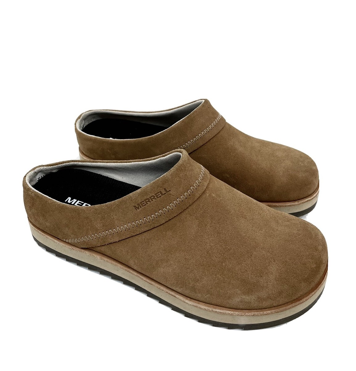 Merrell Shoes Juno Clog Suede Tabacco Women's Size