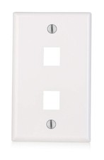 2-Port Plate 10, 20, 50 Lot Keystone Jack RJ45 CAT Network Face Wall Plate