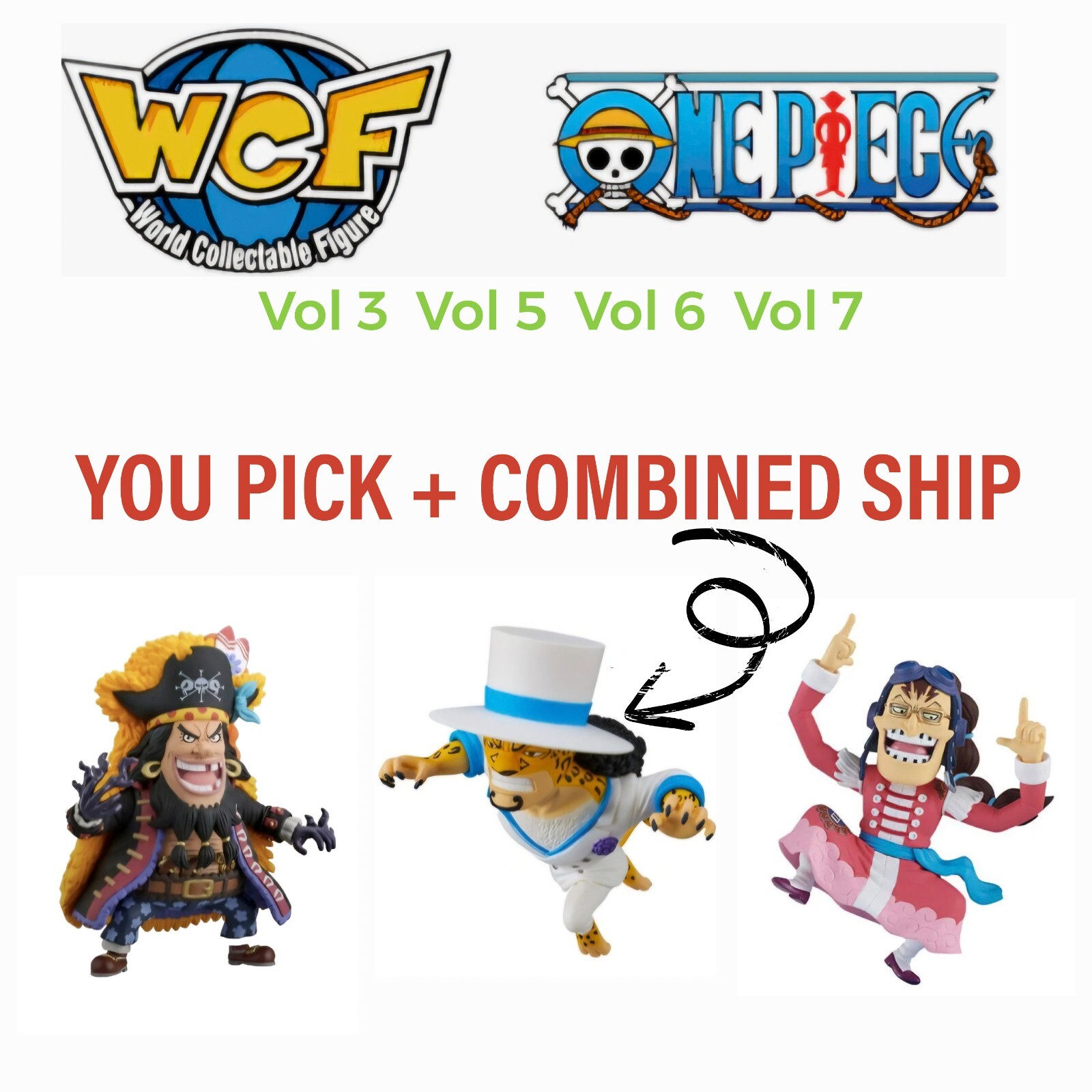 ONE PIECE WCF WT100 Figures Vol 3/Vol 5/Vol 6/Vol 7 - YOU PICK + COMBINED SHIP