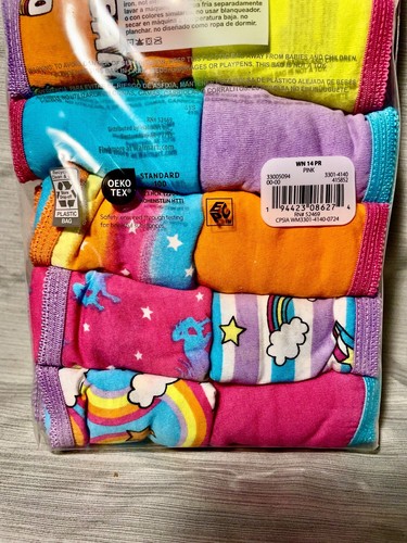 NEU Mädchen Wonder Nation 14er Pack Hipster mehrfarbig Größe 10 Einhorn + verschiedene - Bild 3 von 4