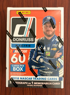 2018 Panini Donruss NASCAR Racing Trading Cards Blaster Box - Sealed 1 AUTO /MEM