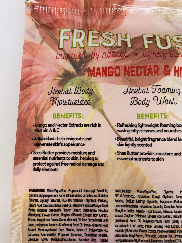 Hempz Gift Set Fresh & Sweet Mango Nectar & Hibiscus Moisturizer & Body