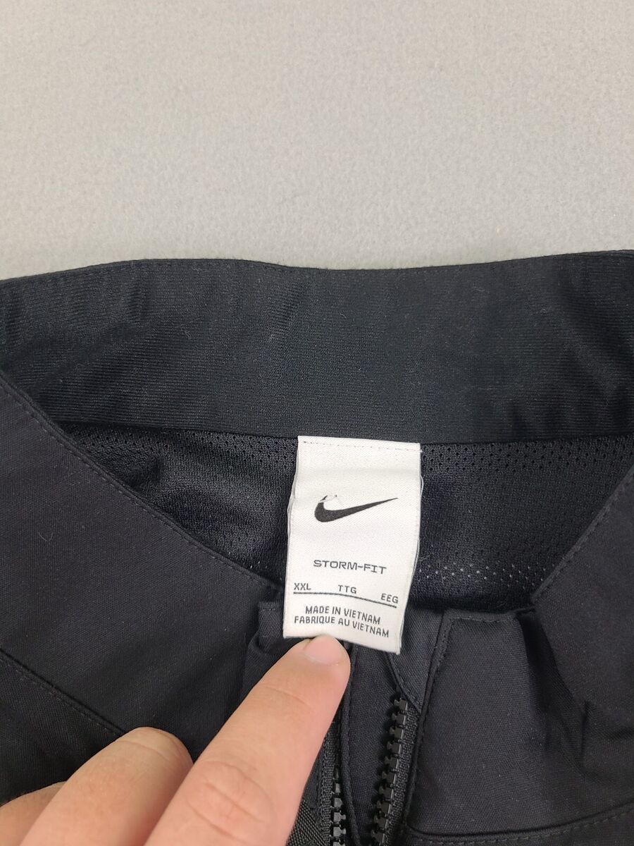 Nike Victory Golf Jacket Mens 2XL Black Full Zip Storm Fit Nike Victory Golf Jacket Mens 2XL Black Full Zip Storm Fit