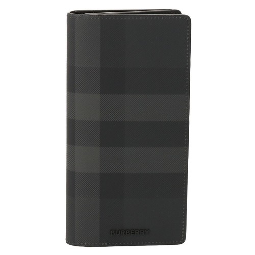 BURBERRY Cavendish Check Continental Wallet Men Bifold Canvas 8070199 CHARCOAL - Picture 4 of 10
