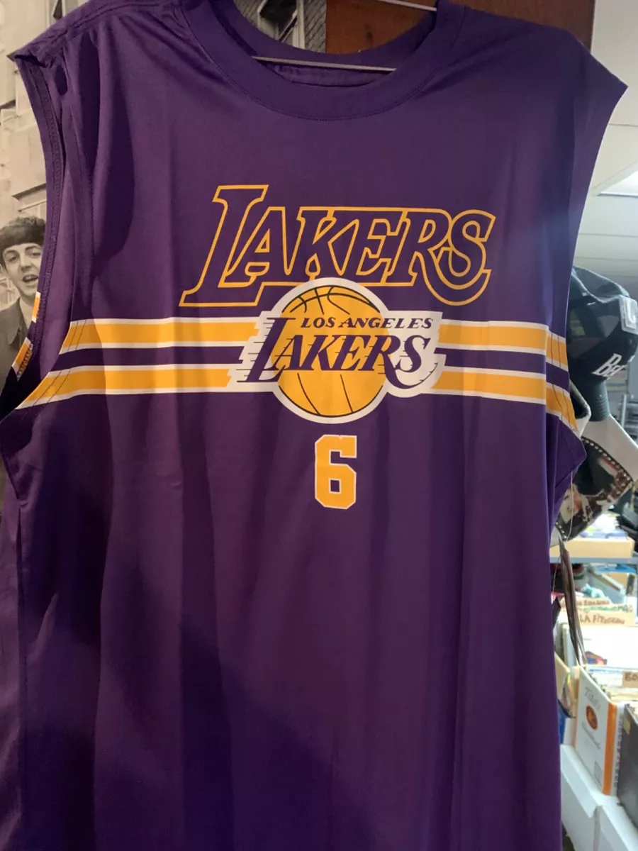 NBA LA Lakers LeBron James 6 Basketball Purple Jersey Tank Top