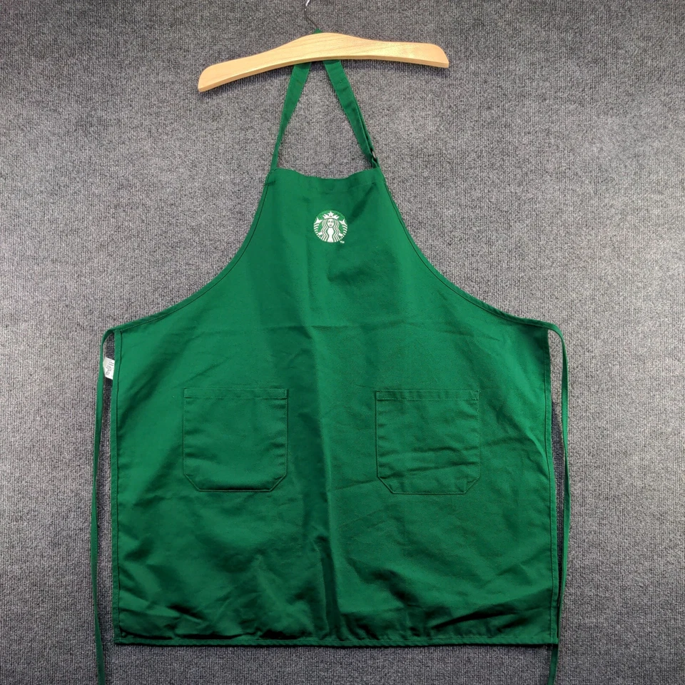 Starbucks Bib Apron Employee Uniform Green Adjustable Neck Strap - Image 2 of 4