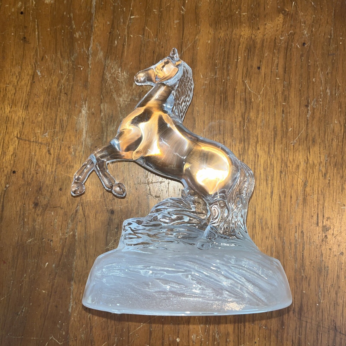 Vintage Crystal Horse Figurine Cristal d'Arques 1970's France | eBay