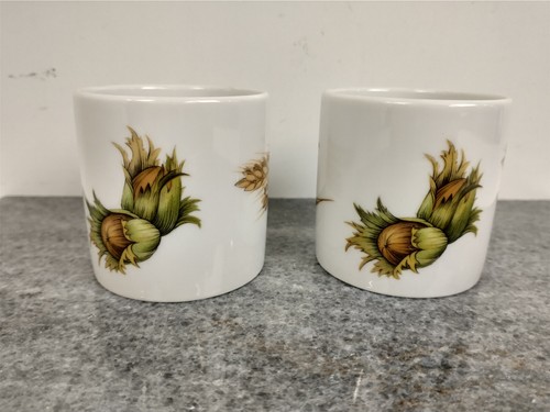 2 Royal Worcester Wild Harvest? Jars? Egg cups? w/ missing lids? - Picture 4 of 8