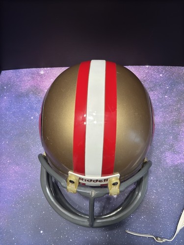 Replica casco medio giovanile vintage anni 90 NFL San Francisco 49ers Riddell full size - Foto 17 di 17