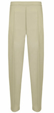 WOMENS LADIES HALF ELASTICATED STRETCH WAIST TROUSERS WORK OFFICE PANTS POCKETS 