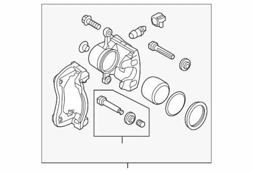 Genuine Kia 2014-2019 Soul Brake Caliper Assembly Left Front 58180-B2A00 OEM NEW