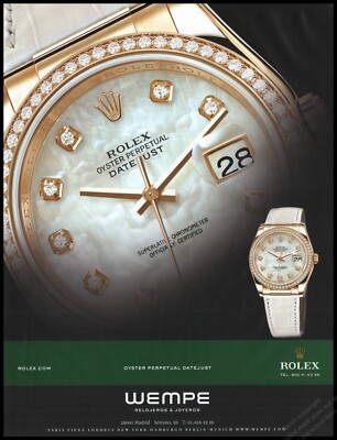 ROLEX Oyster perpetual Date Just Watch Magazine Print Ad 2009 -1pg