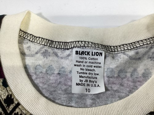 Boys Black Lion Yellow Cotton Sweater Size 10 EUC - Picture 2 of 4