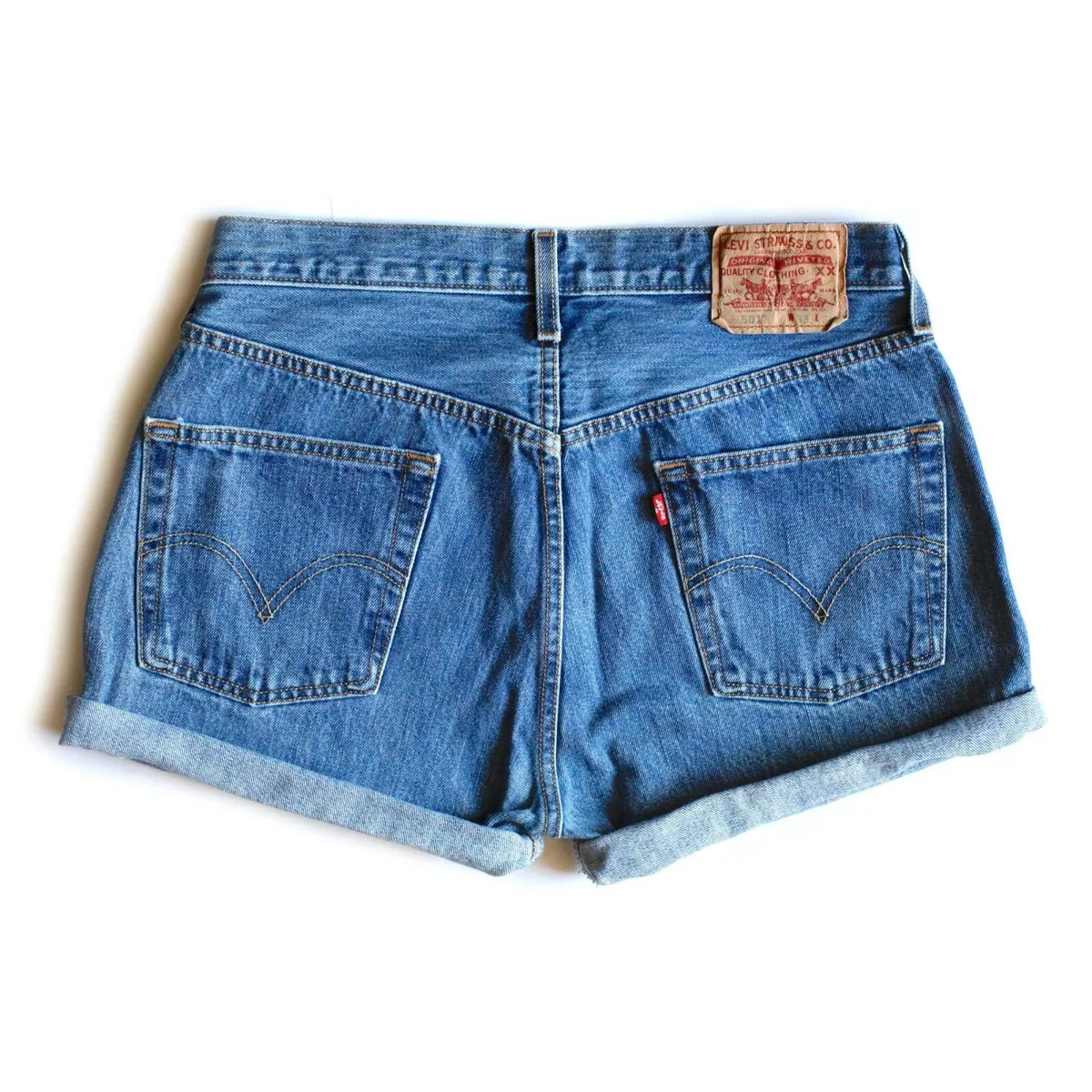 Levi's cuffed cheap denim shorts