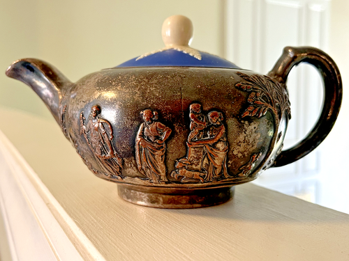 Antique Wedgwood Creamer Silverplate and porcelain cir. 1875 MUST LOOK! - Picture 8 of 12