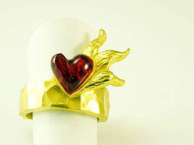 Drachenfels Design Ring Gr. 58  Serie Flammen Inferno